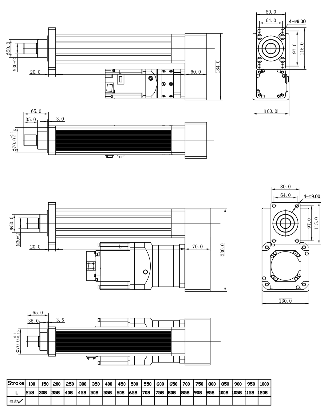 DDA80-BR-FA-A：折叠-前法兰-外螺纹